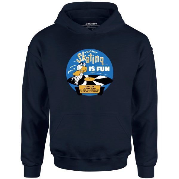 Cam-Ark Roller Rink - Camden, AR - Vintage Roller Rink - Unisex Hoodie Discount - Image 3