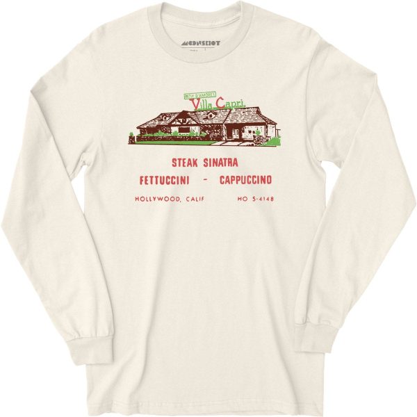 Villa Capri - Hollywood, CA - Vintage Restaurant - Long Sleeve T-Shirt For Sale - Image 3