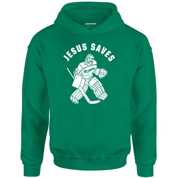 Jesus Saves - Hockey - Unisex Hoodie For Discount - Image 4