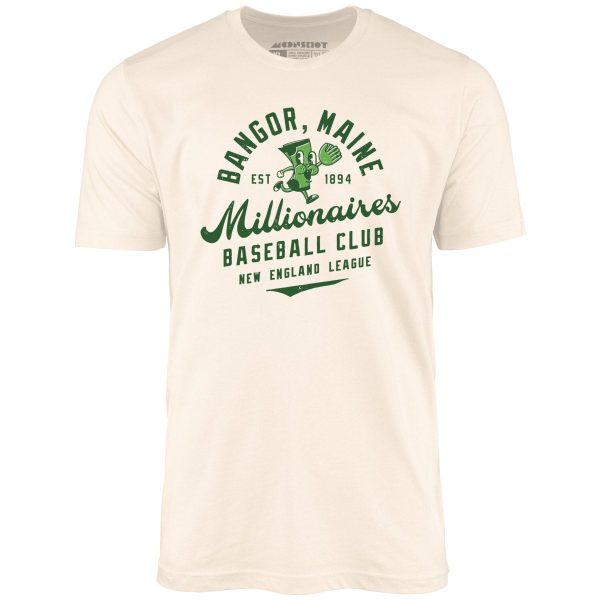 Bangor Millionaires - Maine - Vintage Defunct Baseball Teams - Unisex T-Shirt Hot on Sale - Image 4