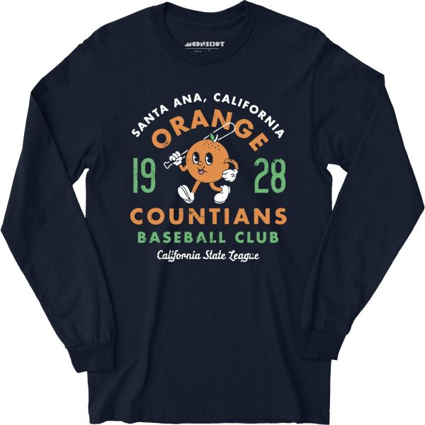 Santa Ana Orange Countians - California - Vintage Defunct Baseball Teams - Long Sleeve T-Shirt Discount