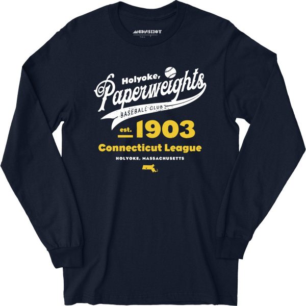 Holyoke Paperweights - Massachusetts - Vintage Defunct Baseball Teams - Long Sleeve T-Shirt Fashion