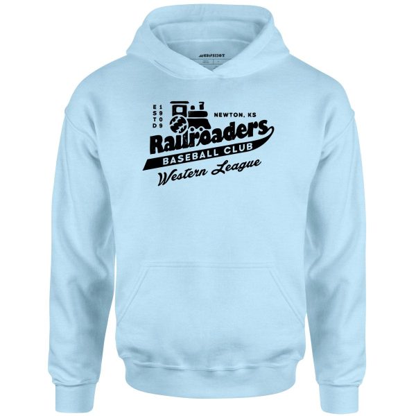 Newton Railroaders - Kansas - Vintage Defunct Baseball Teams - Unisex Hoodie Online - Image 2