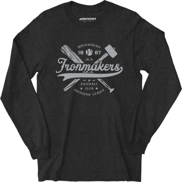 Birmingham Ironmakers - Alabama - Vintage Defunct Baseball Teams - Long Sleeve T-Shirt For Sale - Image 4