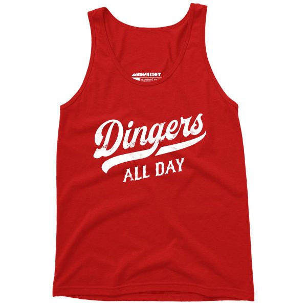 Dingers All Day - Unisex Tank Top Cheap - Image 5