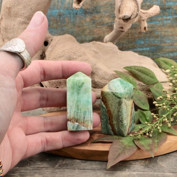 Green Calcite Obelisk  Medium - Small - Mini Supply - Image 4