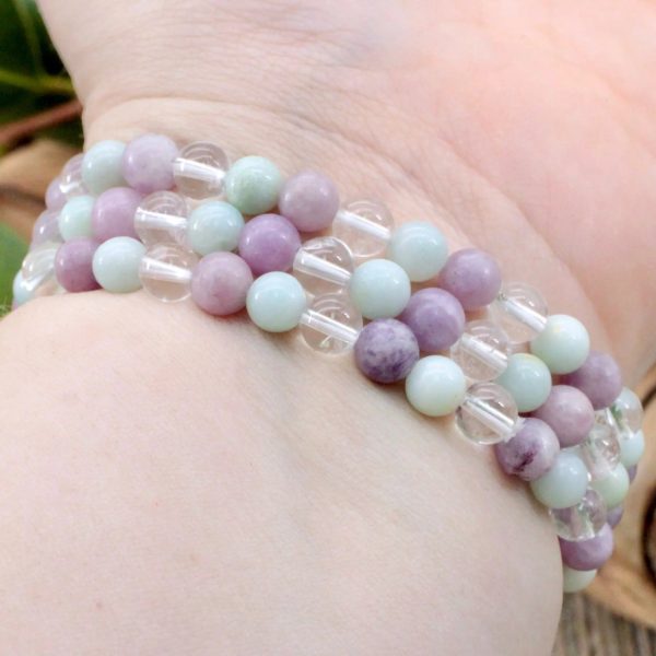 Amazonite, Lepidolite and Quartz Bracelet Cheap - Image 2