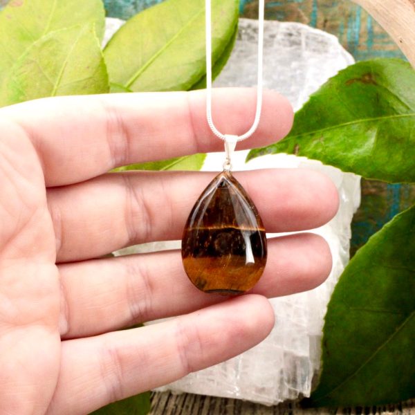 Tiger s Eye Drop Pendant Online now - Image 2