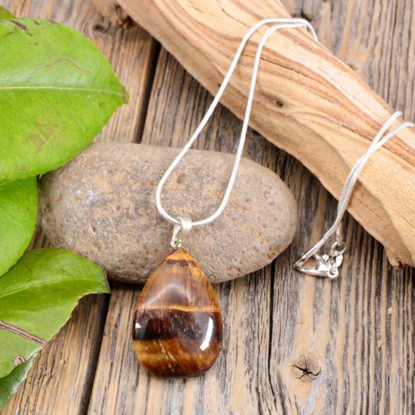 Tiger s Eye Drop Pendant Online now