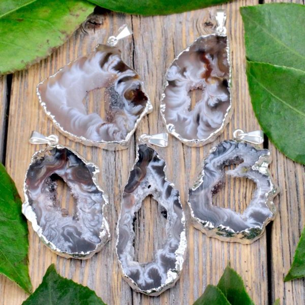 Druzy Agate Crystal Cave Pendant Sale