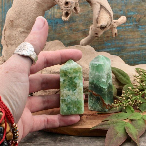 Green Calcite Obelisk  Medium - Small - Mini Supply - Image 3