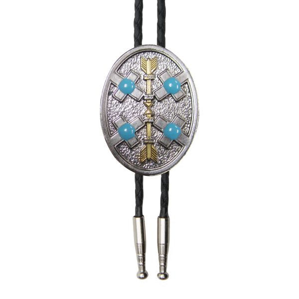 Cross and Arrow with Turquoise Bolo Online now